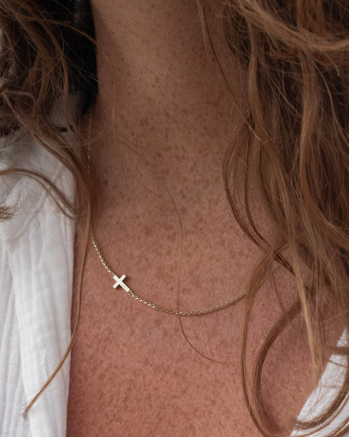 Women's Side Cross Necklace