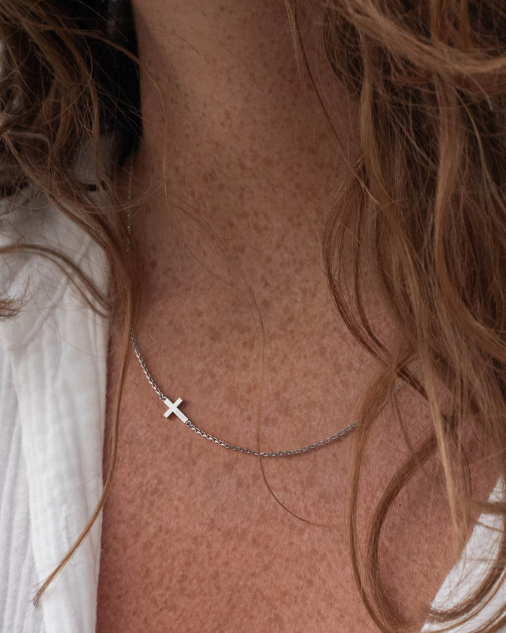 Women's Side Cross Necklace